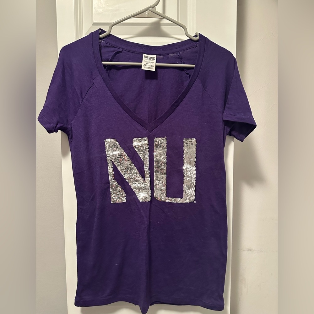 Northwestern NU Wildcats PINK Victoria’s Secret Tee